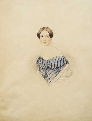 Рейбиш Гюнтер Фридрих. Кожаная папка с золотым тиснением с семью акварельными портретами